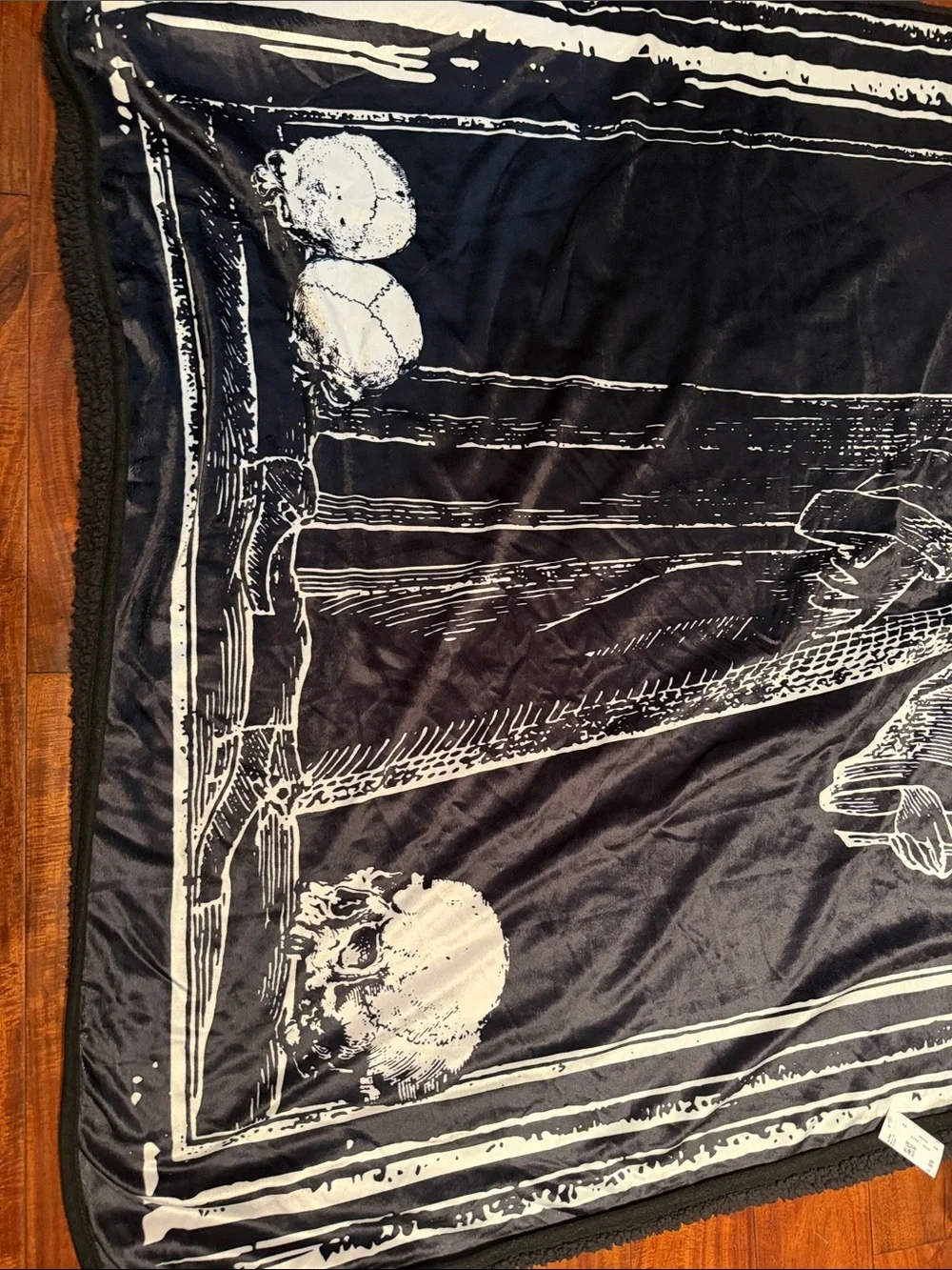 Spencer's Black and White Plague Doctor Throw Blanket